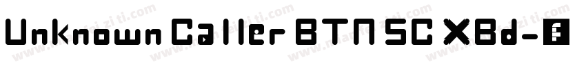Unknown Caller BTN SC XBd字体转换